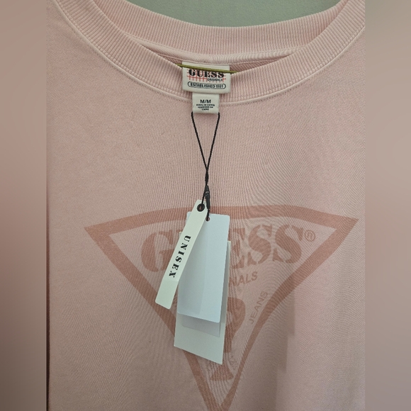 GUESS Men's Pink Logo Sweater - Picture 4 of 6